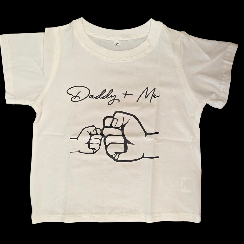 White Daddy + Me Kids T-Shirt